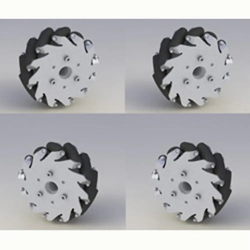 Kit de 4 Roues 127mm Mecanum avec Rouleau de Base (2x Droite, 2x Gauche) 127mm Mecanum Wheels w/ Basic Rollers (2x Left, 2x Right)