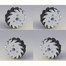 127mm Mecanum Wheels w/ Basic Rollers (2x Left, 2x Right)
