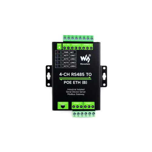 Waveshare 4-Kanal RS485 zu RJ45 Ethernet Serieller Server mit PoE Ethernet Port Waveshare 4-Channel RS485 to RJ45 Ethernet Serial Server w/ PoE Ethernet Port