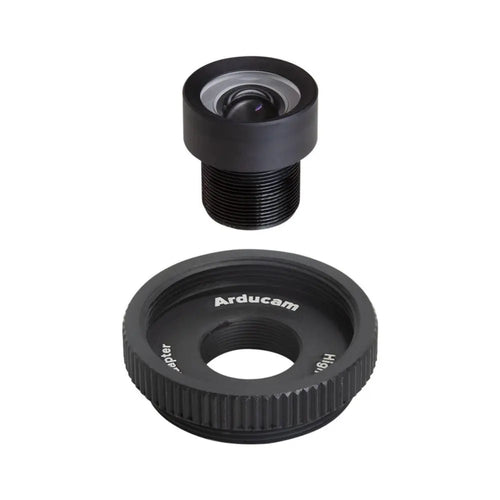 Lente M12 de 50° 1/2,3 pulg c/ Adaptador de Lente para Cámara Raspberry Pi HQ 50° 1/2.3 inch M12 Lens w/ Lens Adapter for Raspberry Pi HQ Camera