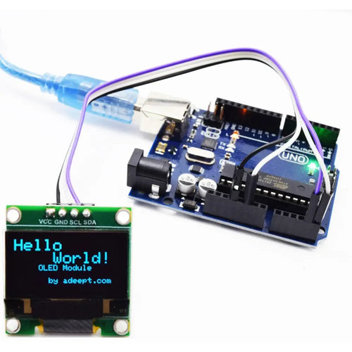 Pantalla OLED de 0,96pulg 128x64 SSD1306 I2C Serial Adeept c/ Autoiluminación (4x) Adeept 0.96in OLED Module 128x64 SSD1306 I2C Serial Self-Luminous Display (4x)