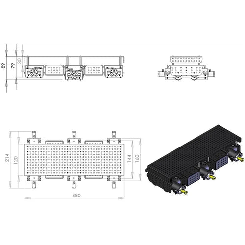 Chasis Todo Terreno de 6 Ruedas Dagu Wild Thumper (34:1) Dagu Wild Thumper 6WD All Terrain Chassis (34:1)