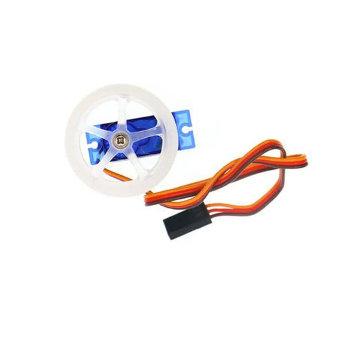 ElecFreaks EF90D 360 digitale servo met wiel en band ElecFreaks EF90D 360 Digital Servo w/ Wheel & Tire