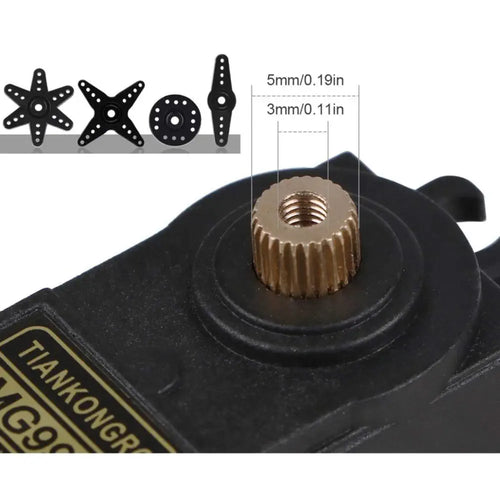 MG995 Servomotor, RC servo, 20 kg Metal Gear-servo (4x) MG995 Servo Motor, RC Servo, 20 kg Metal Gear Servo (4x)