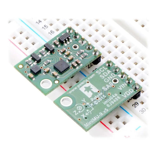 MinimU-9 v5 Giroscopio, Acelerómetro y Brújula (LSM6DS33 y LIS3MDL Carrier) MinIMU-9 v5 Gyro, Accelerometer and Compass (LSM6DS33 and LIS3MDL Carrier)