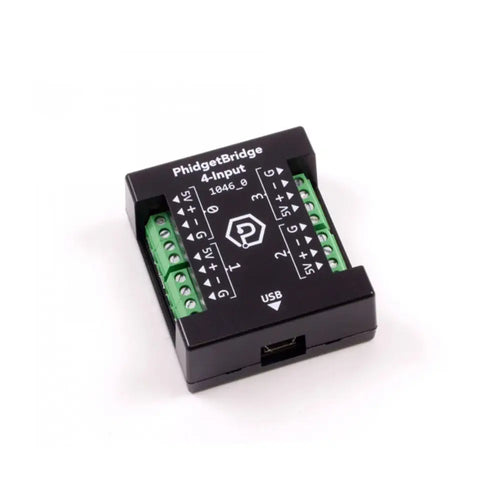 Interfaz de Sensor Wheatstone Bridge PhidgetBridge de Phidgets (Con Carcasa) Phidgets PhidgetBridge Wheatstone Bridge Sensor Interface (w/ Enclosure)