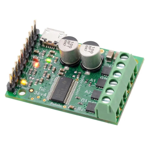 Controlador de Motor Paso a Paso de Múltiples Interfaces USB Tic 36v4 de Pololu (Soldado) Pololu Tic 36v4 USB Multi-Interface Stepper Motor Controller (Soldered)
