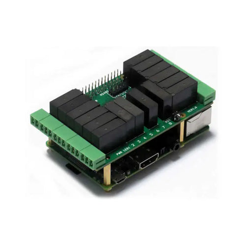 HAT Apilable de 8 Capas c/ 16 Relés 2A/24V para Raspberry Pi de Sequent Microsystems Sequent Microsystems 16 Relays 2A/24V 8-Layer Stackable HAT for Raspberry Pi