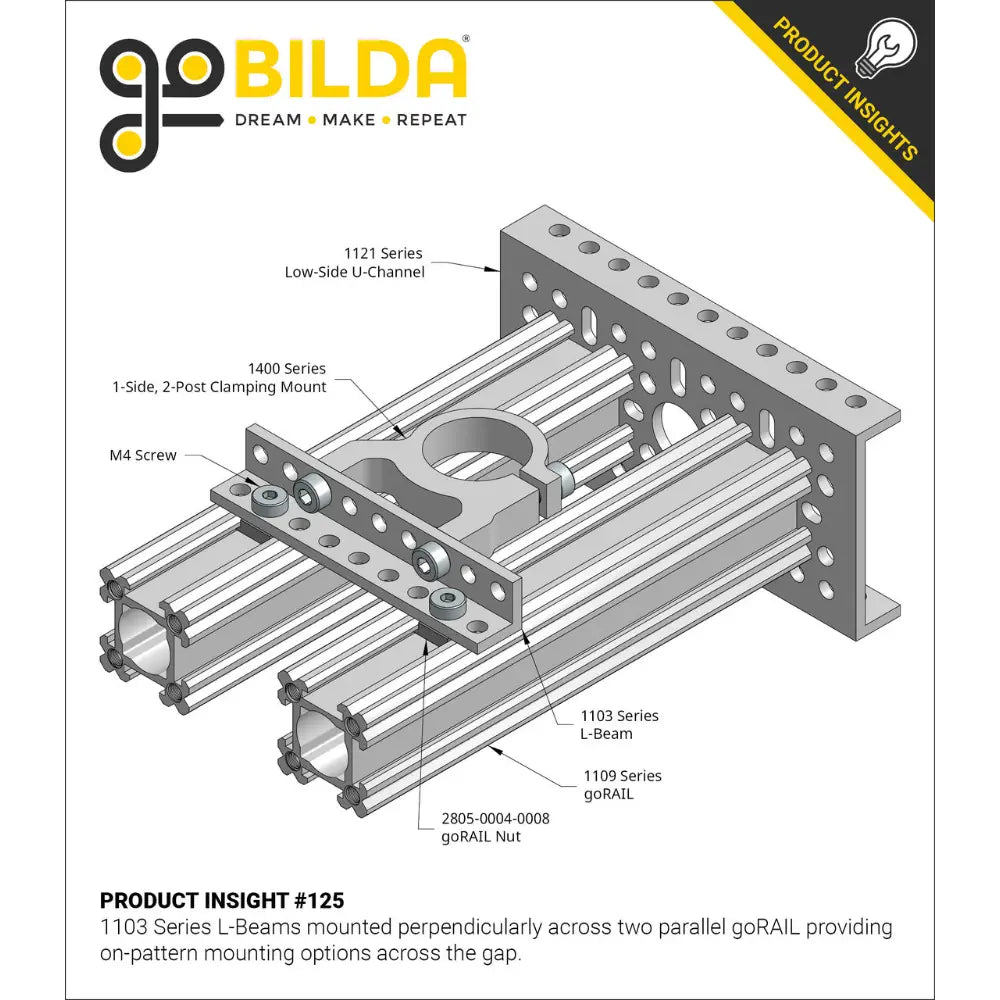 ServoCity 1103 Series LBeam (19 Hole, 152mm Length) 2 Pack