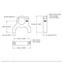 ServoCity 1400 Series 1-Side, 2-Post Clamping Mount (15mm Bore)