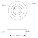 ServoCity 1/8" ID Flanged Ball Bearing (3/8" OD,  9/64" Thickness) - 2 Pack