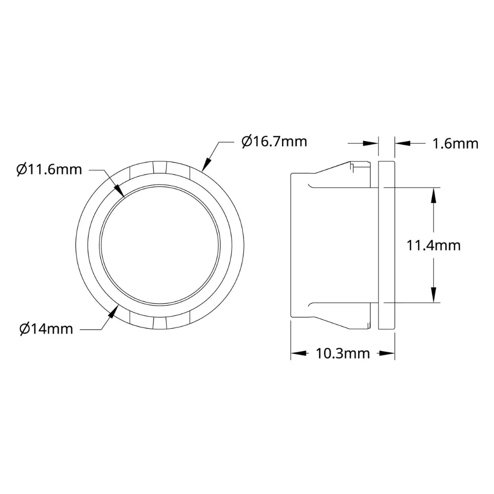 Paquete De 12 Grommet De Pl stico ServoCity 14 1 RobotShop industrial-piercing-jewelry-sizes