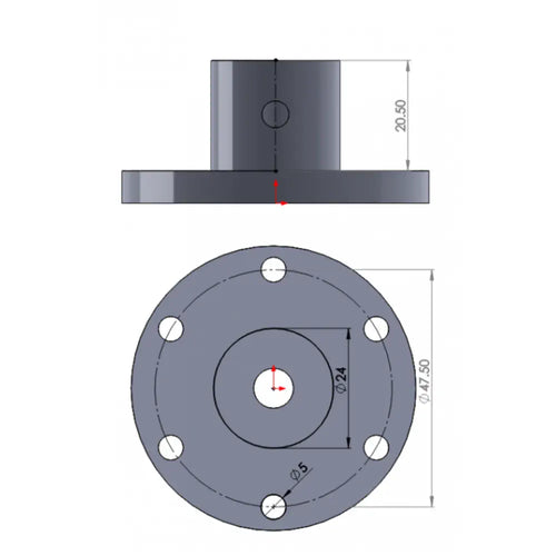 Hub de tornillos de 8 mm 8mm Shaft Universal Mounting Hub