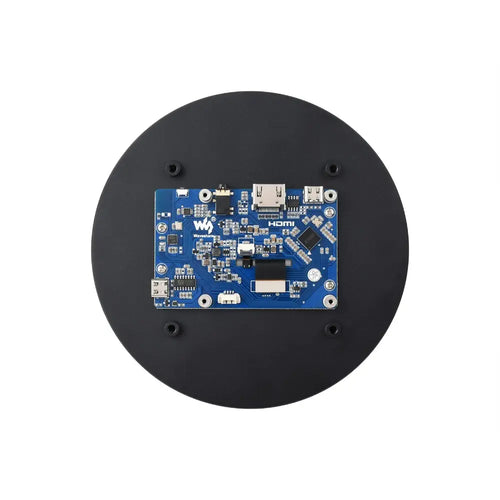 Pantalla Táctil Redonda HDMI de 5 pulg Waveshare, 1080 × 1080, IPS, Táctil de 10 Puntos, Panel de Vidrio Templado con Unión Óptica Waveshare 5" HDMI Round Touch Display, 1080 × 1080, IPS, 10-Point Touch, Optical Bonding Toughened Glass Panel