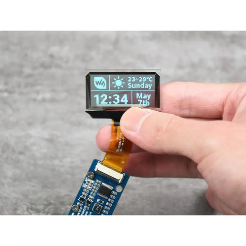 Waveshare 1.51inch Transparent OLED, 128x64, SPI/I2C, Light Blue Display