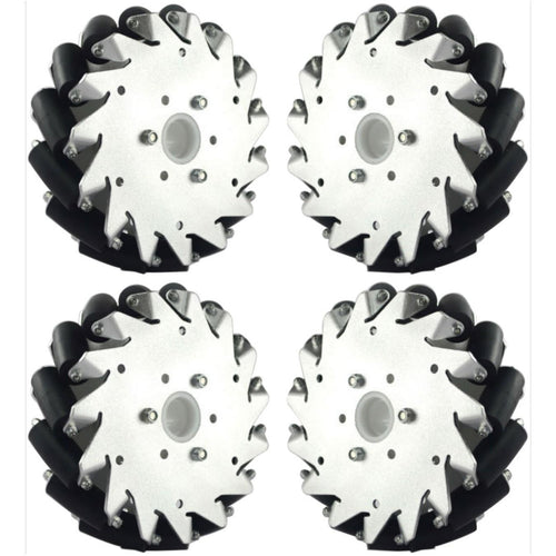 152mm Aluminum Mecanum Wheel Set (2x Left, 2x Right)