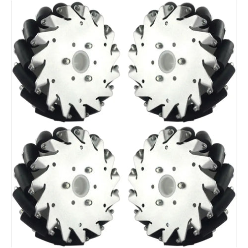 152mm Aluminum Mecanum Wheel Set (2x Left, 2x Right)