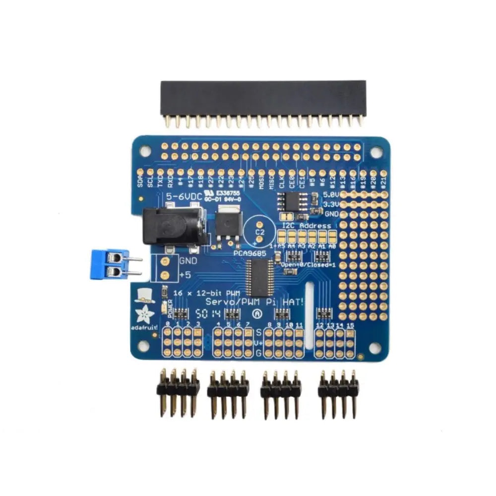 16-Channel Servo Controller HAT Kit for Raspberry Pi - RobotShop