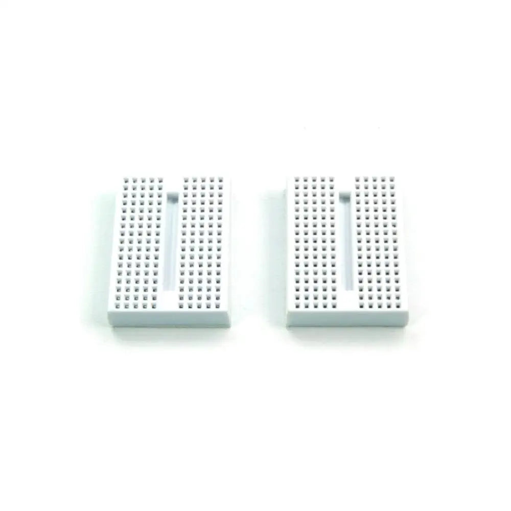 170 Tie Point Mini Solderless Breadboard Pair - White - RobotShop