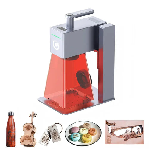 LONGER Nano Pro 12W Smart Laser Engraver, Two Diode Lasers with FAC, 5000mm/s Ultra-Fast Speed, 0.02mm Precision with Field Lens, LightBurn &amp; LaserGRBL, LaserBurn APP Operation, 10mm Wood Cutting, 100*100mm