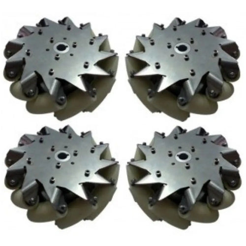 203mm Steel Mecanum Wheel Set (2x Left, 2x Right)