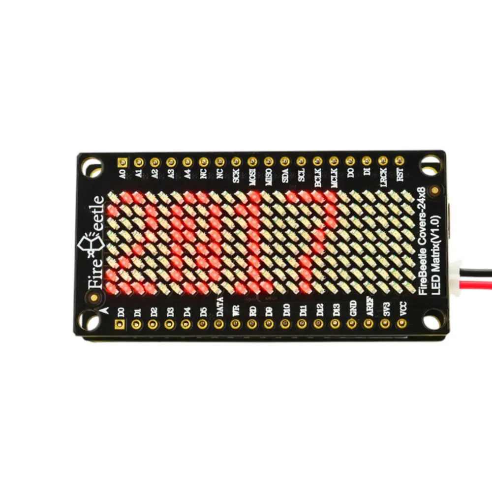 24×8 LED Matrix (Red) - FireBeetle Covers