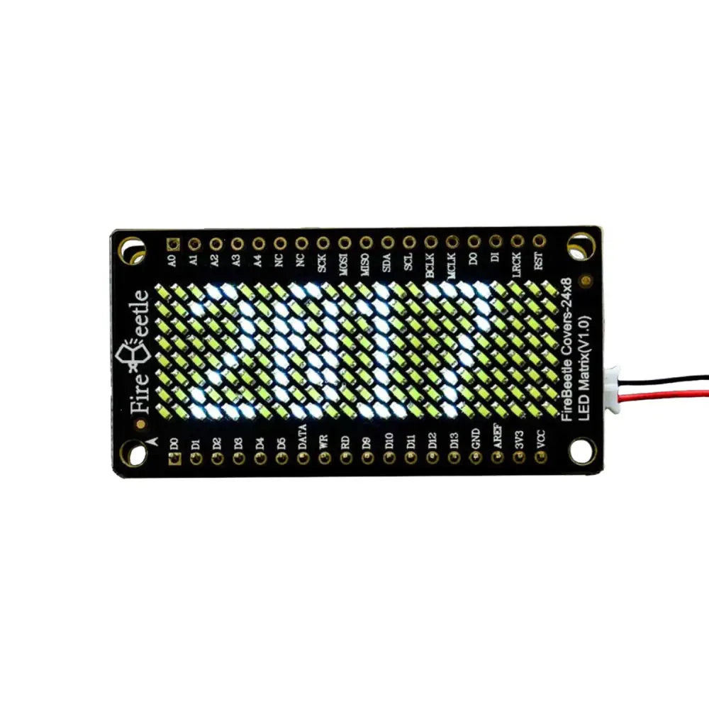 24×8 LED Matrix (White) - FireBeetle Covers