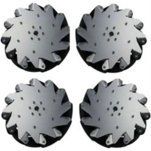 254mm Aluminum Mecanum Wheel Set (2x Left, 2x Right)