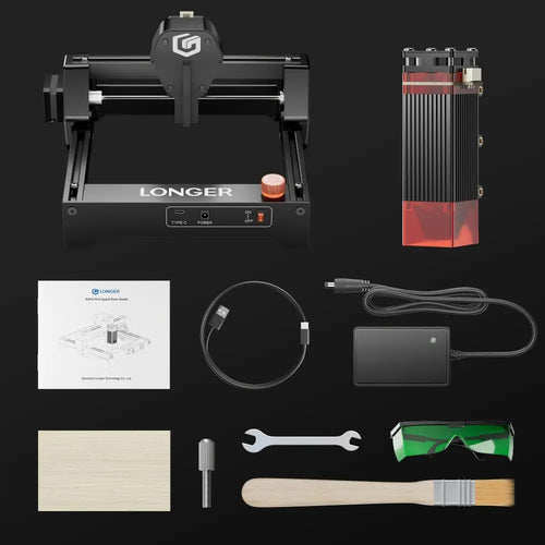 LONGER RAY5 Mini 2.5W Laser Engraver, 0.04mm Precision, 12,000mm/min Speed, for Wood/ Acrylic/ Leather/ Metal, 130*140mm