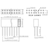 2x19  Stackable 0.100" Straight Female Header
