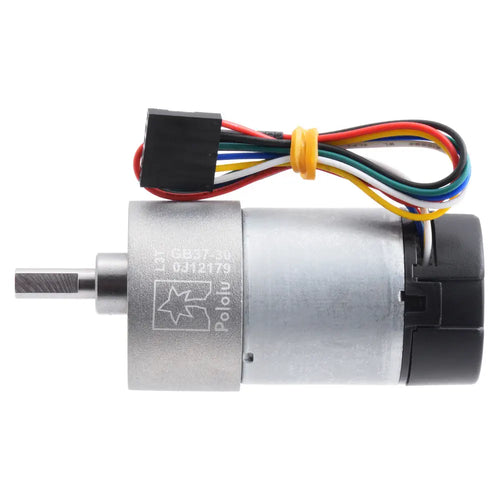 30:1 Metal Gearmotor 37Dx68L mm w/ 64 CPR Encoder (Helical Pinion)