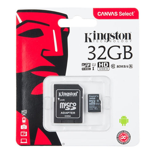 Kingston 32GB SD/MicroSD Memory Card w/ Adapter