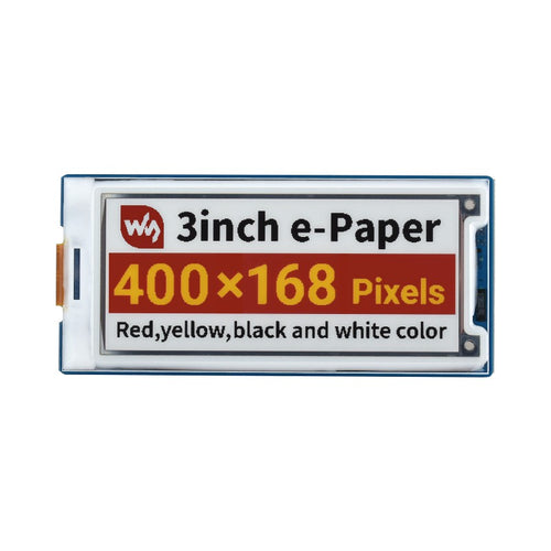 Waveshare 3inch E-Paper Module (G), 400x168, Red/Yellow/Black/White