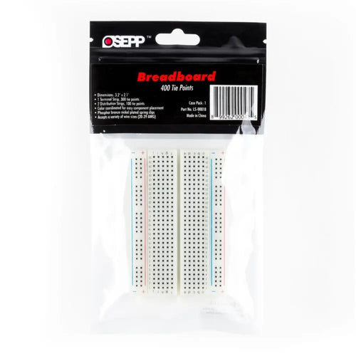 400 Tie Point Interlocking Solderless Breadboard