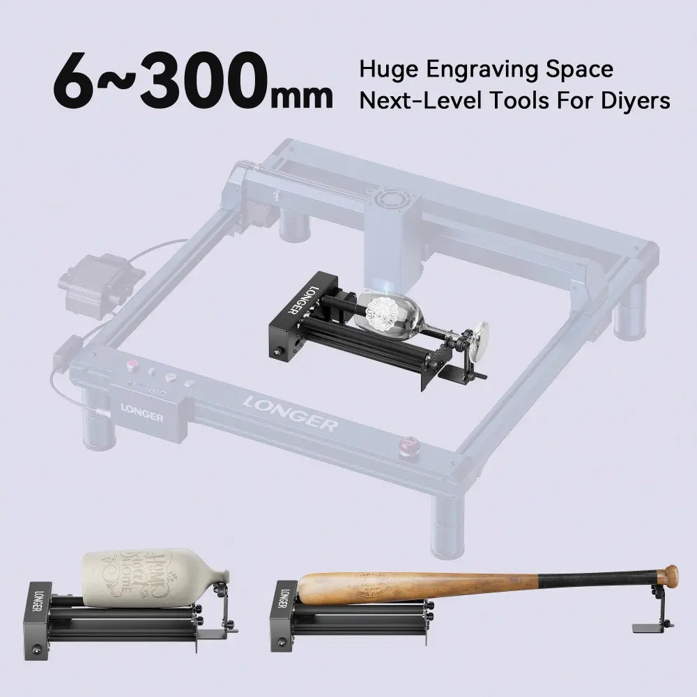 LONGER Laser Engraver Rotary Roller with Bracket