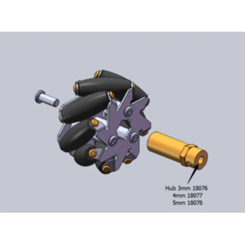 48mm Mecanum Wheel Set (2x Left, 2x Right)