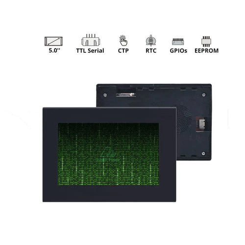 Nextion NX8048P050 5-Inch Intelligent Series Resistive HMI Touch Display w/ Enclosure