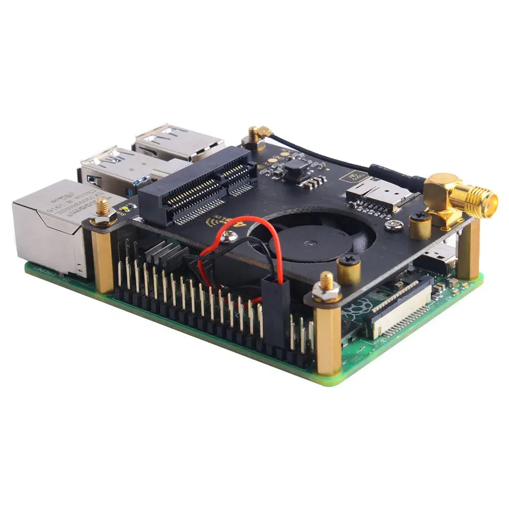 52Pi 4G/3G Cellular HAT for Raspberry Pi & Jetson Nano (Black)