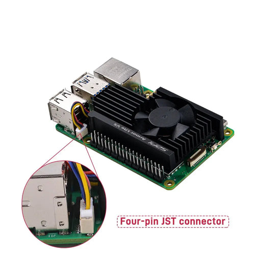 52Pi Armor Lite V5 Heatsink w/ Integrated 3510 Fan for Raspberry Pi 5