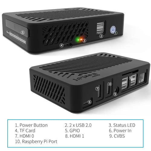 52Pi DeskPi Lite Raspberry Pi 4 Case w/ Heat Sink & PWM Fan