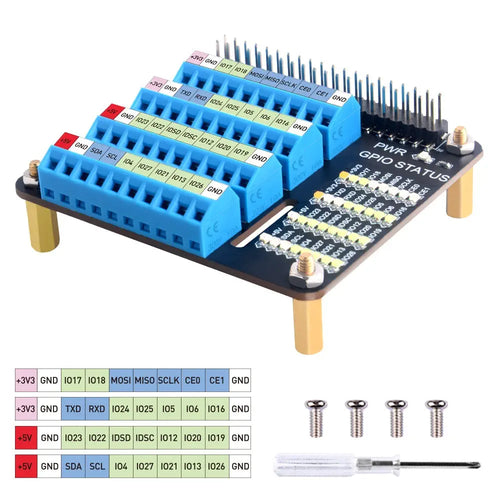 52Pi GPIO Screw Terminal HAT for Raspberry Pi