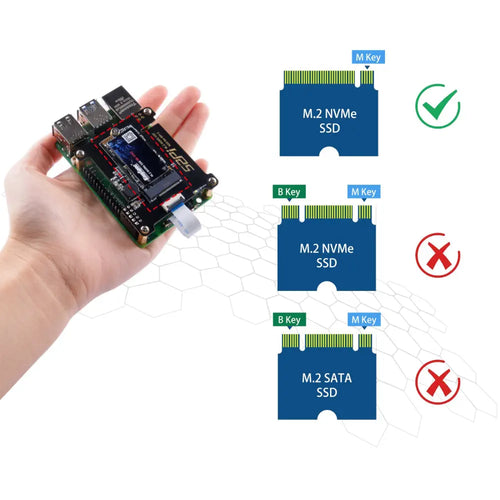 52Pi N05 M.2 2242 PCIe To NVMe w/ Metal Case, Power Supply & Cooler for RPi 5