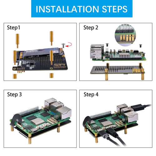 52Pi N07 M.2 PCIe NVMe Extension Adapter for Raspberry Pi 5