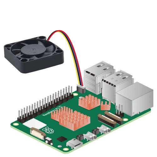 52Pi Raspberry Pi 5 Cooling Fan w/ Heatsink (Black)