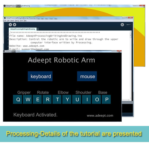 Adeept 5DOF Robotic Arm Kit for Arduino Uno R3