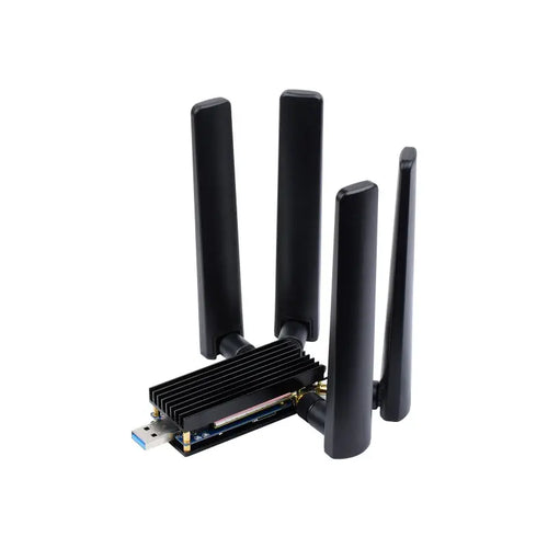 Waveshare 5G DONGLE Module, 4 Antennas, USB3.1 Port, Aluminum Alloy Heatsink