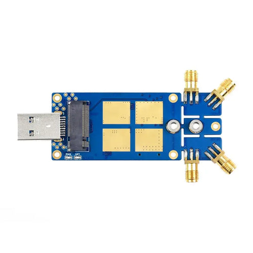 Waveshare 5G DONGLE Module, 4 Antennas, USB3.1 Port, Aluminum Alloy Heatsink