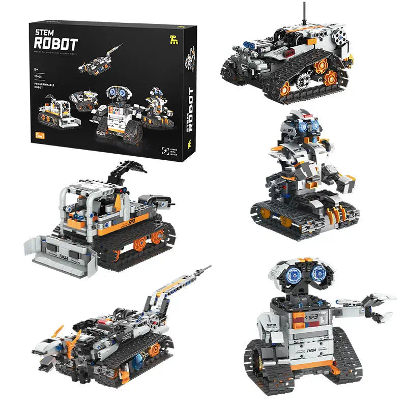 5‑in‑1 Programmable Building Brick STEM Robot Kit