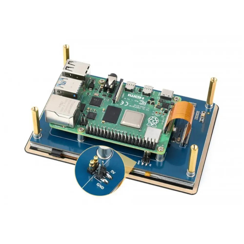 5inch Capacitive IPS Touch Display for Raspberry Pi, 800x480, DSI, Low Power