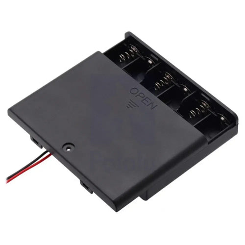 6-AA Battery Holder, Enclosed with Switch